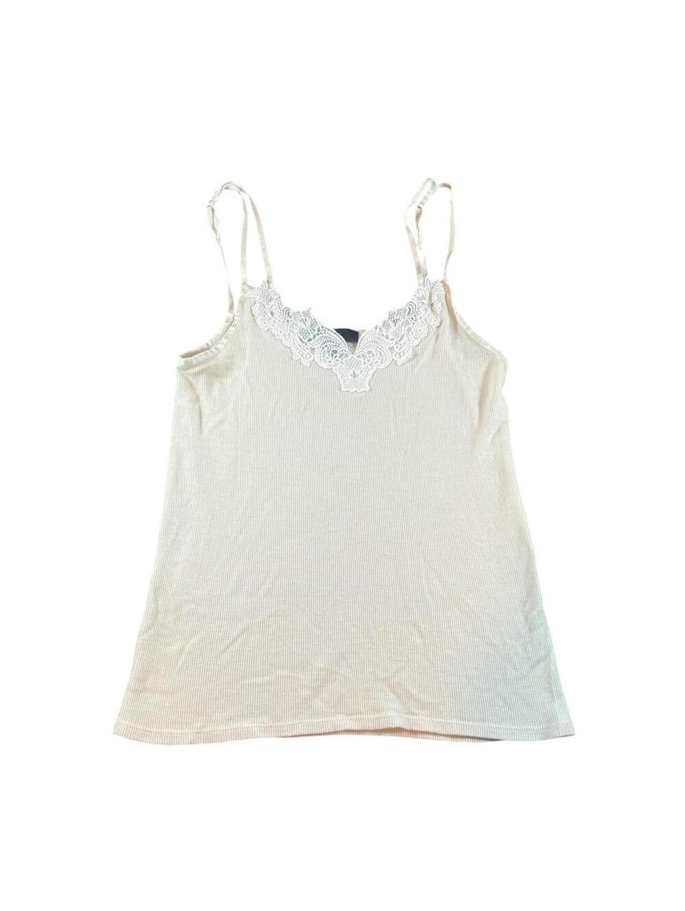 Express Y2K Lace Trim Fairycore Wool Silk Blend Tank Top
